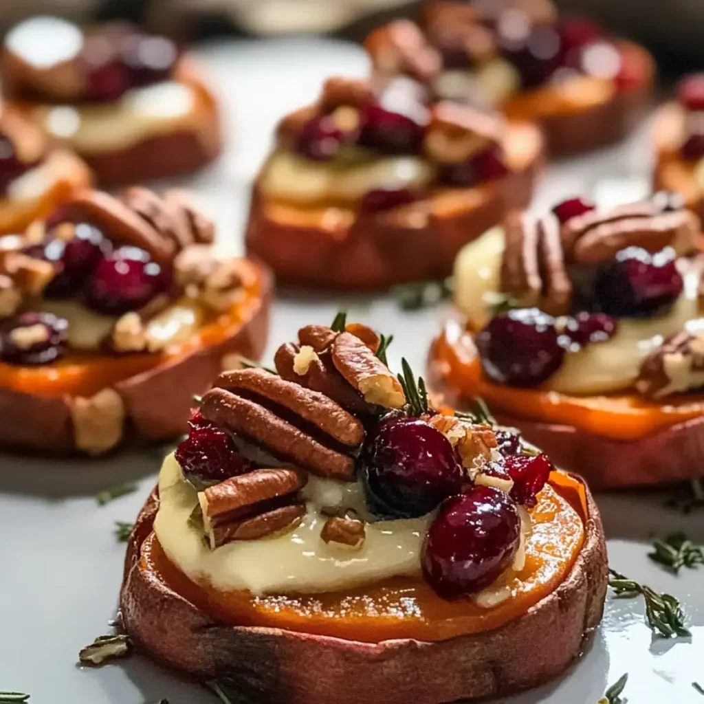 Süßkartoffelrunden mit Brie