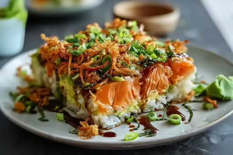 Teriyaki Lachs Sushi Auflauf