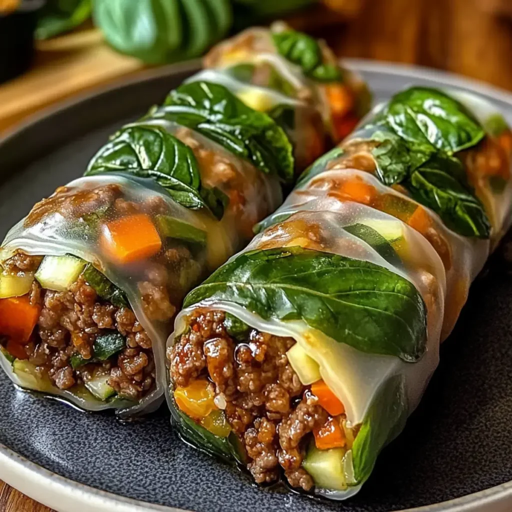 Thai-Basilikum-Rinderrollen – Ein schnelles, köstliches Rezept