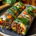 Thai Basilikum Rinderrollen