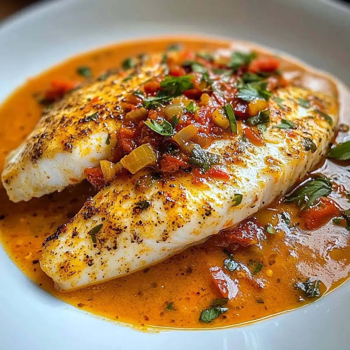 Tilapia in gerösteter Paprikasauce