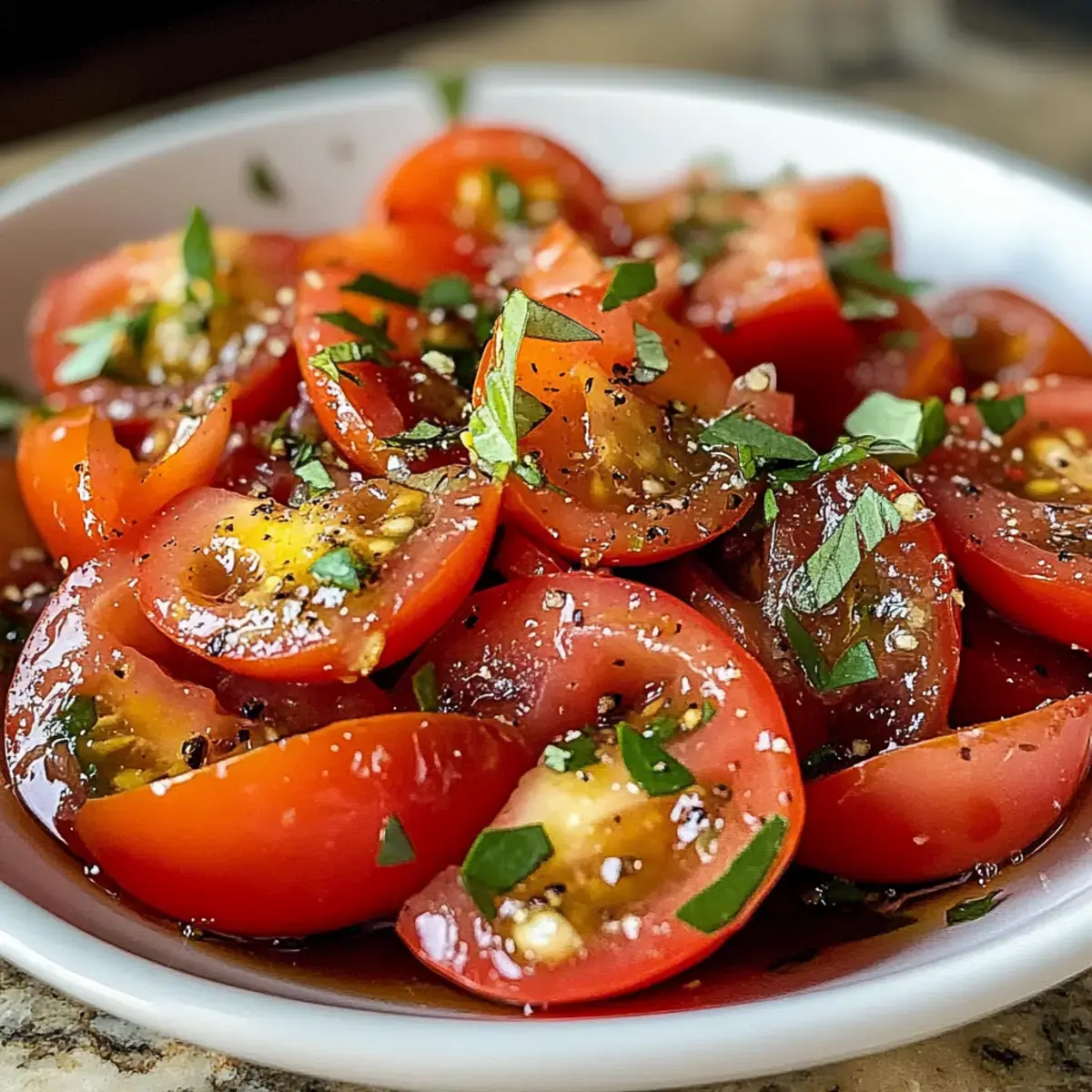 Tomaten Knoblauch Salat