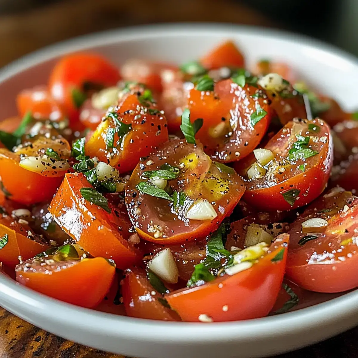 Tomaten Knoblauch Salat