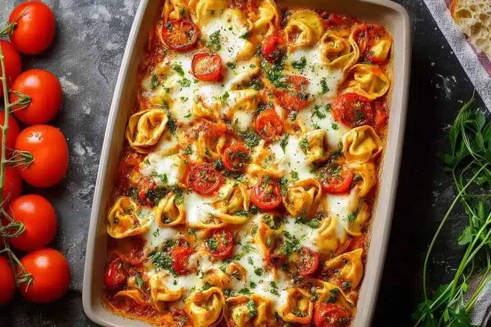 Tortellini-Auflauf mit Tomaten & Mozzarella: Einfach & Cremig