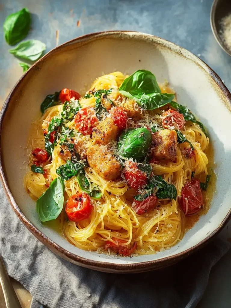 Toskanisches Hähnchen Spaghettikürbis