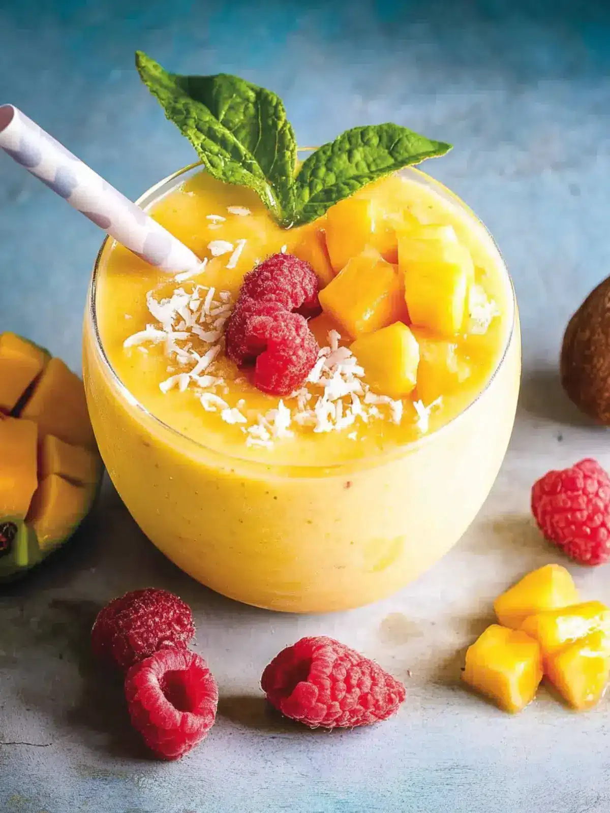 Tropische Mango Smoothie Schüssel
