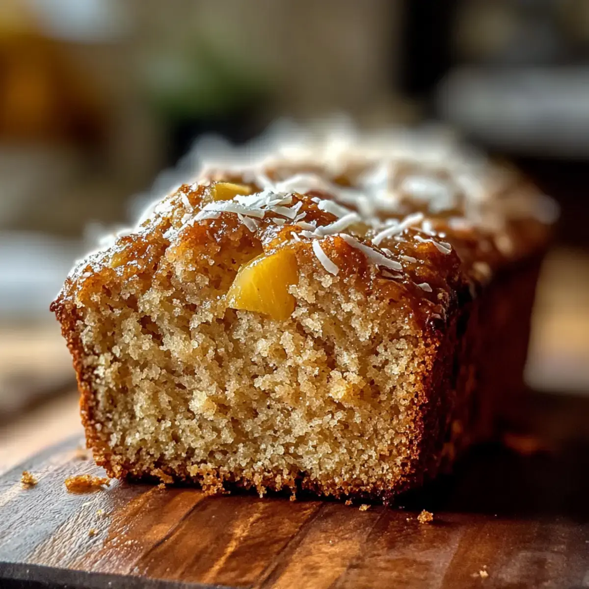 Tropisches Ananas-Kokosnuss-Bananenbrot