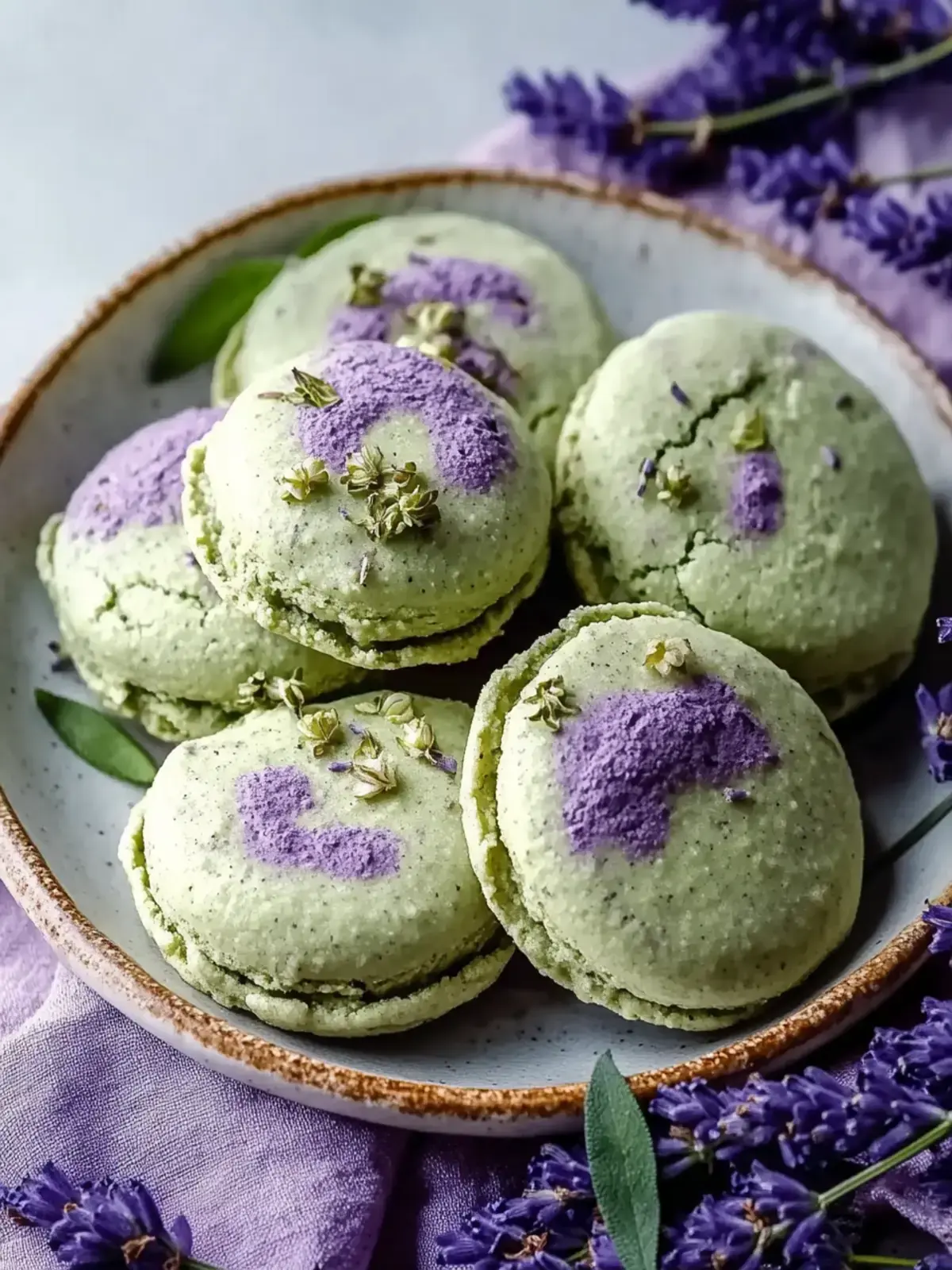 Träumige Matcha-Lavendel-Zuckerplätzchen
