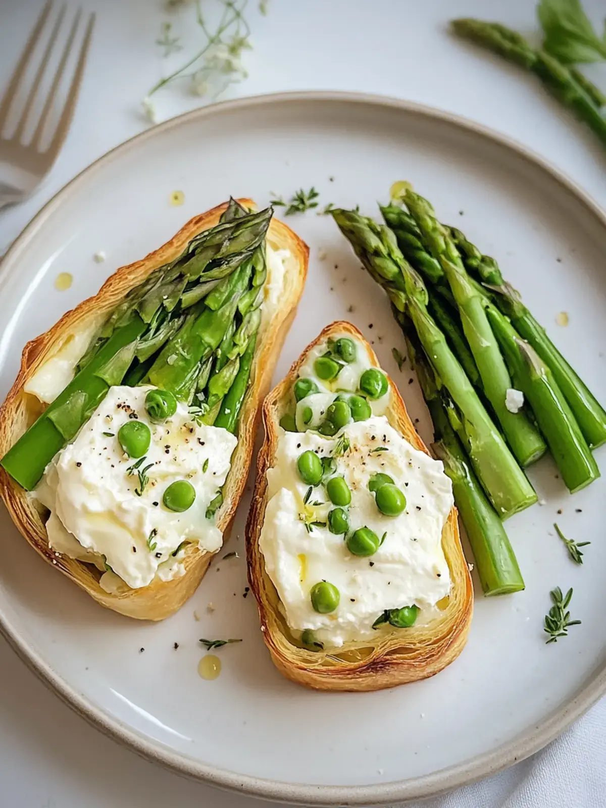 Törtchen mit Spargel und Ziegenkäse