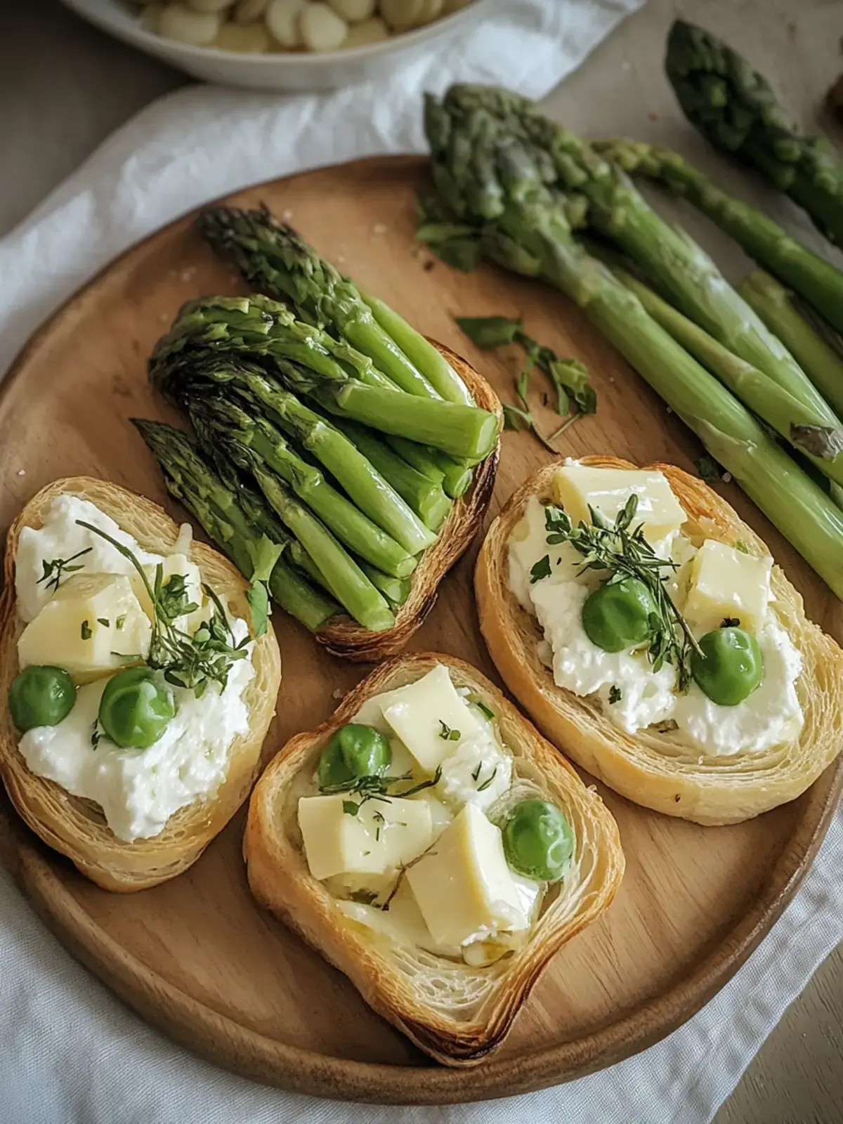 Törtchen mit Spargel und Ziegenkäse
