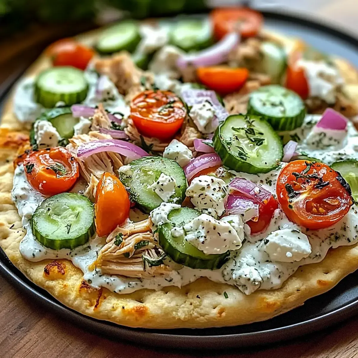 Tzatziki Hähnchen Pizza
