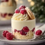 Vanillekipferl Dessert mit Himbeeren