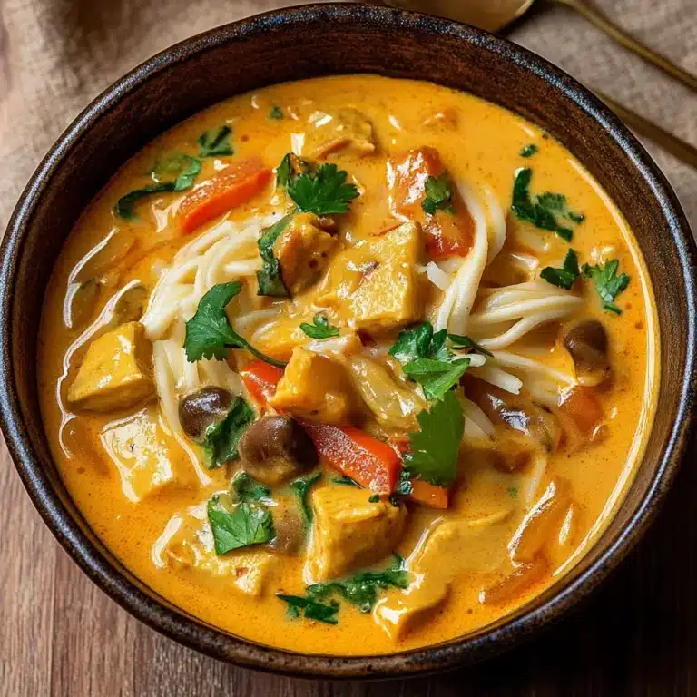 Vegane Curry-Suppe mit Kokosmilch und Reisnudeln: Ein Wunderbares Ultimatives Rezept mit 7 Zutaten – Feierabend Kochen