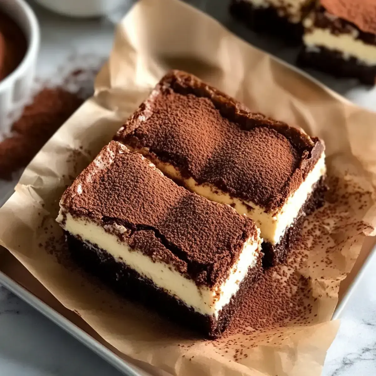 Vegane Tiramisu Kysekuchen Brownies
