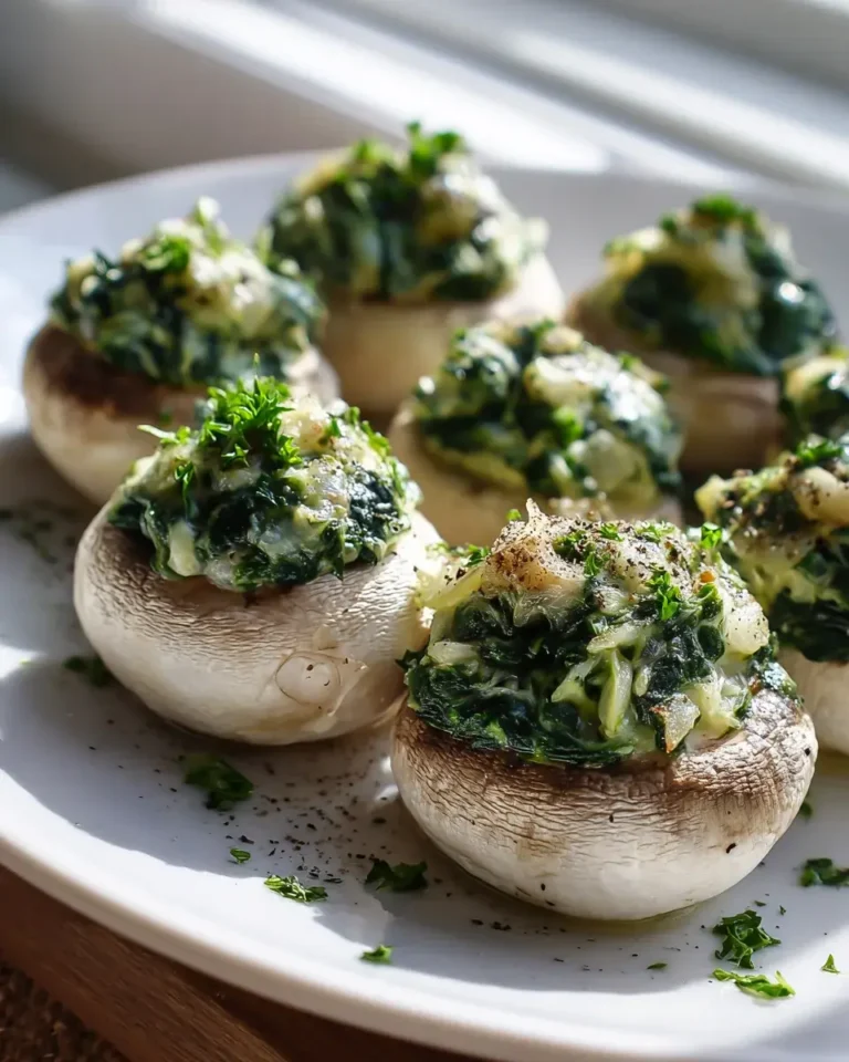 Vegane gefüllte Champignons