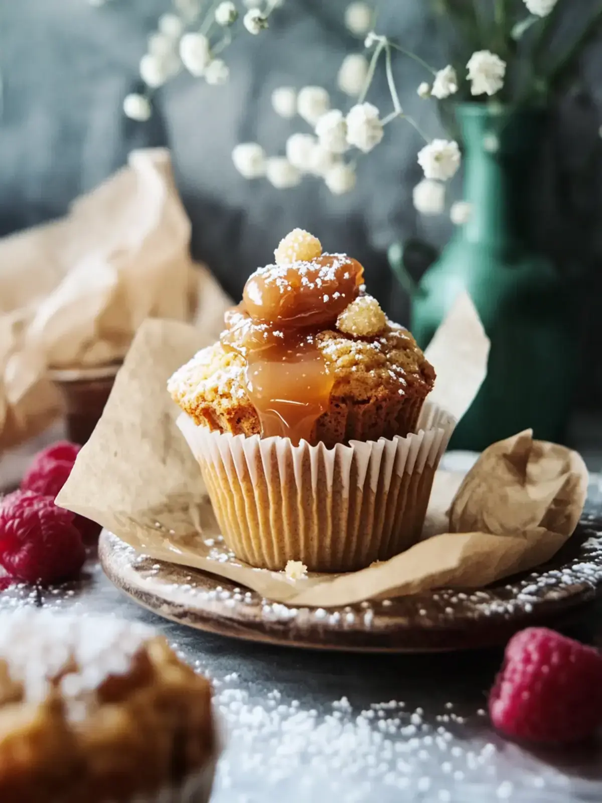 Vegane gesalzene Karamellmuffins