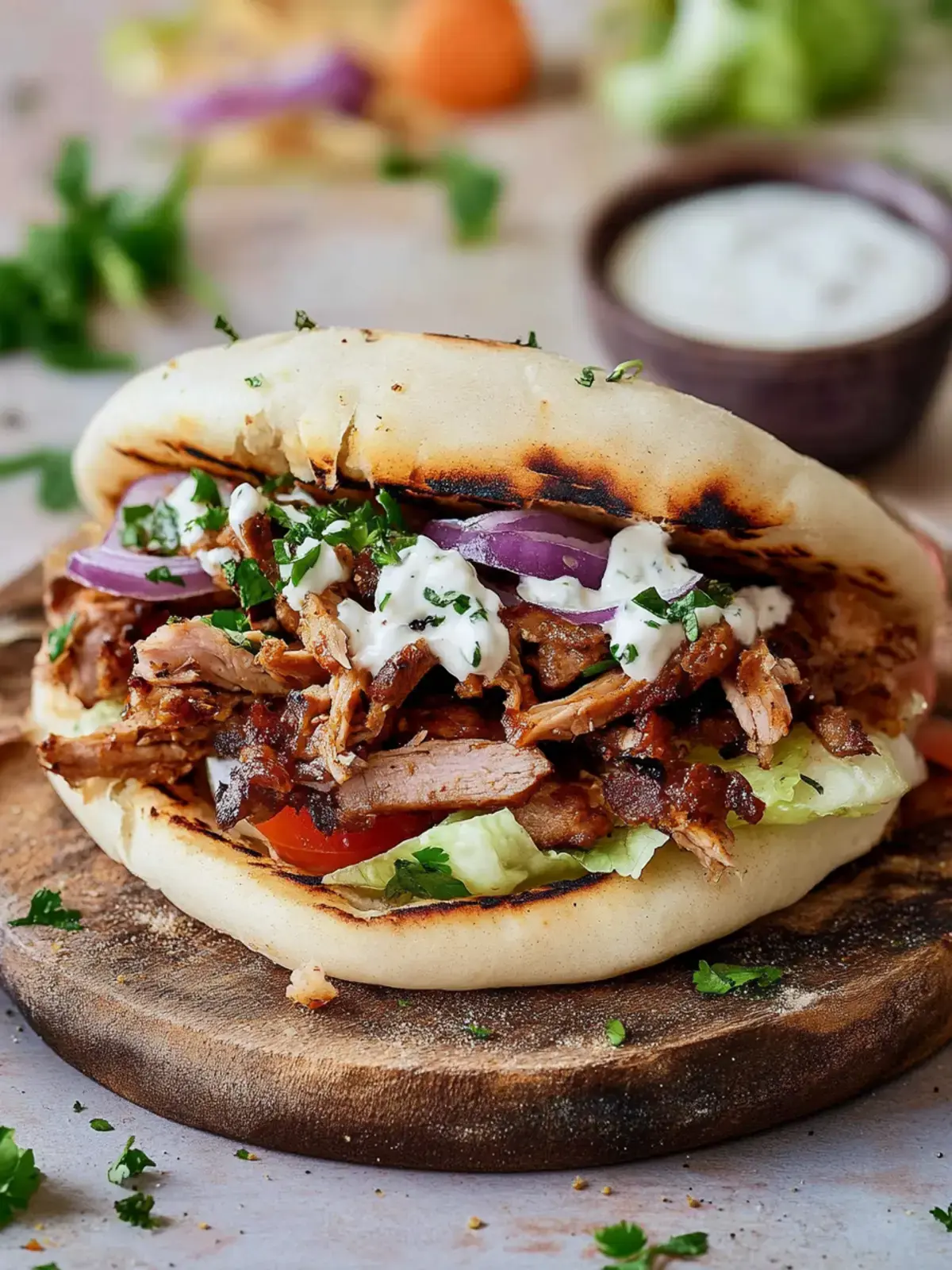 Veganer Döner mit Jackfruit