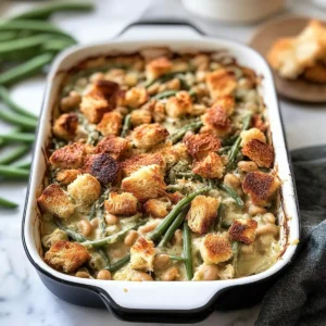 Veganer Grüner Bohneneintopf mit Cashew-Creme