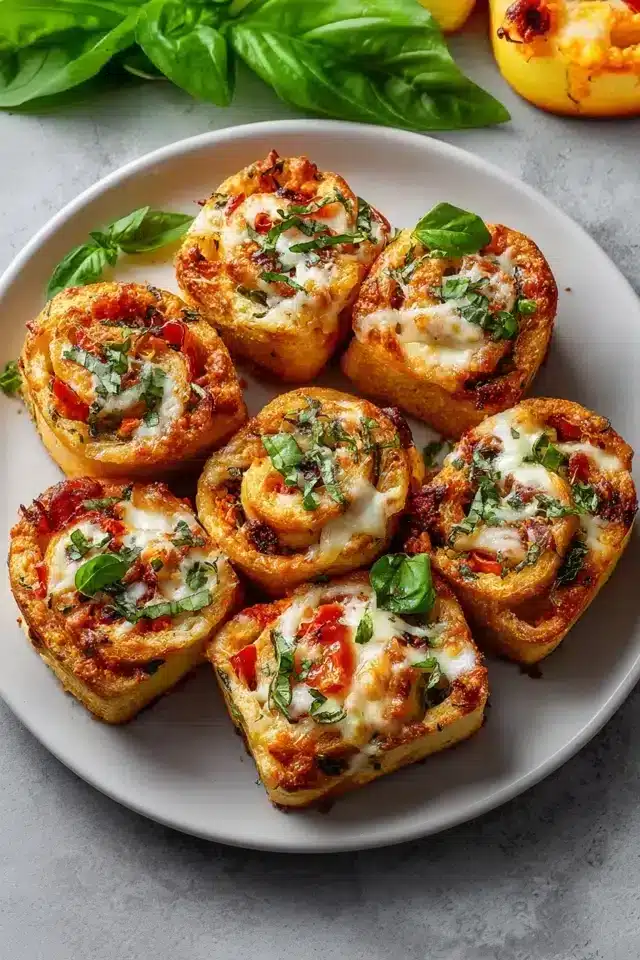 Vegetarische Pizzabrötchen