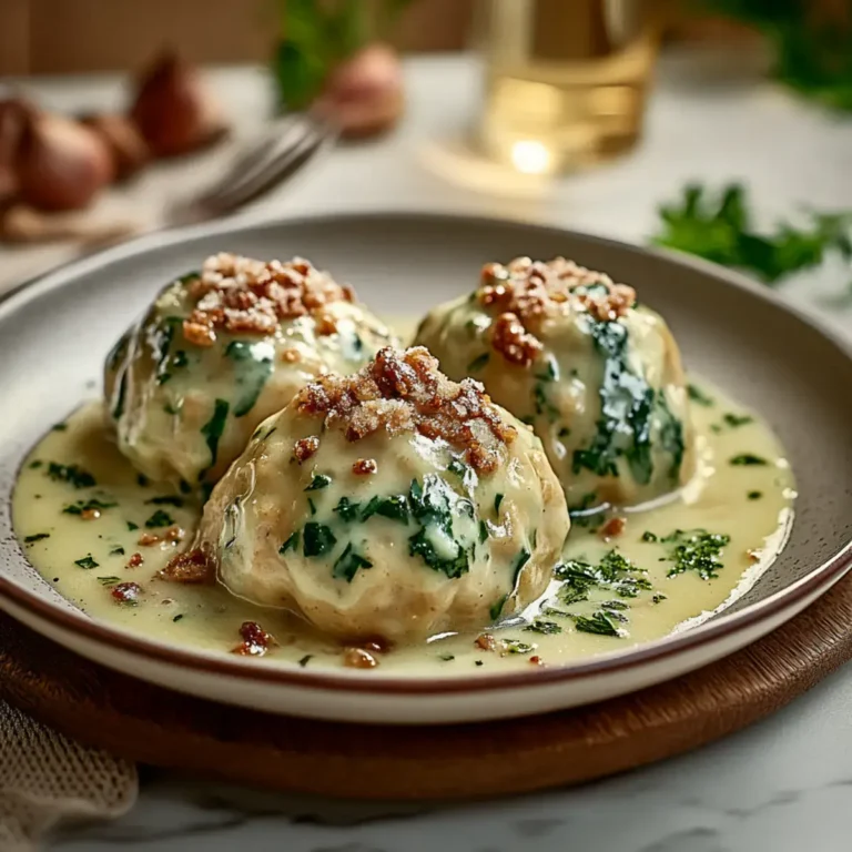 Walnuss Spinatknödel