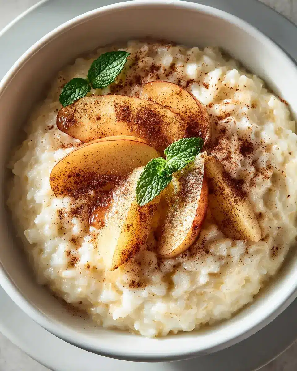 Warm Apple Rice Pudding