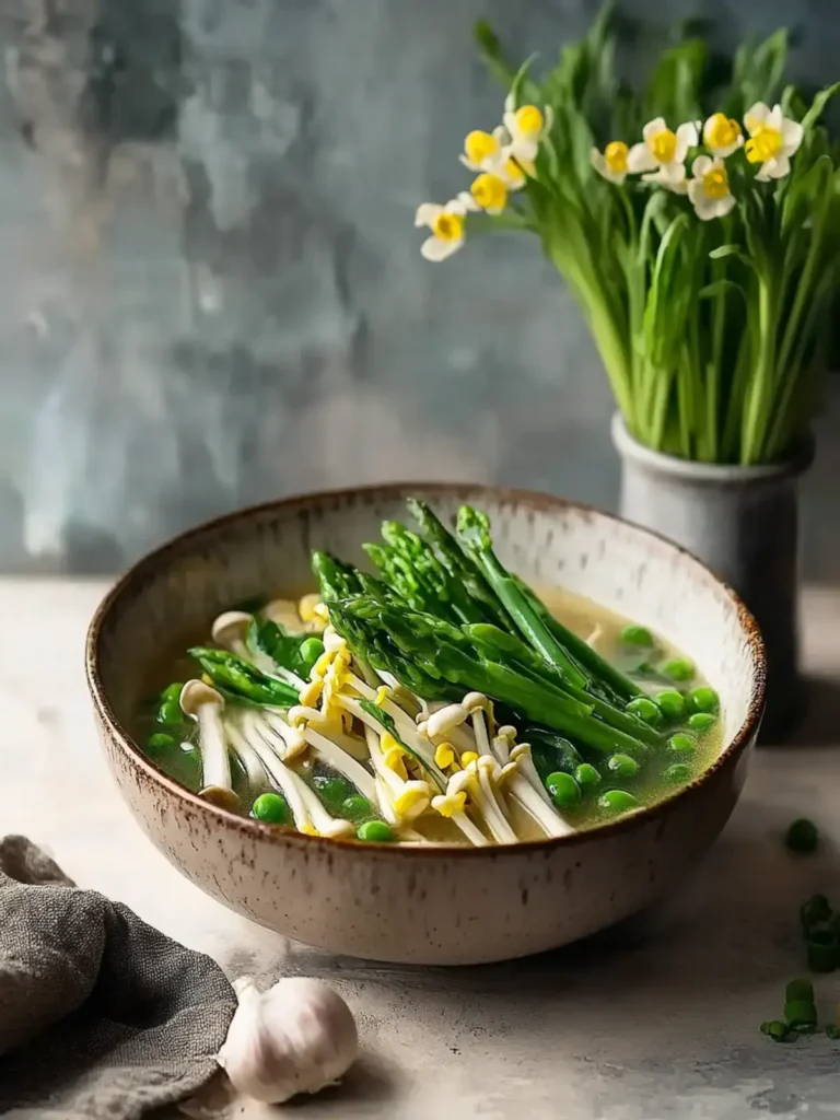 Warme Asiatische Spargel-Suppe