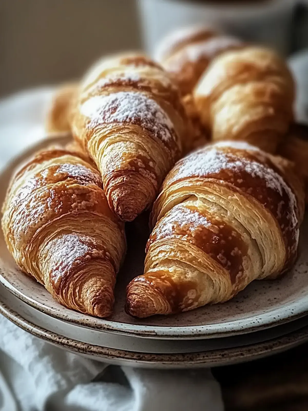 Warme Zimt-Croissants-Drehungen