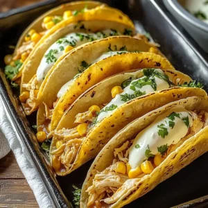Weiße Hühnchen-Chili-Tacos