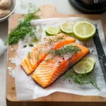 Wilder Knoblauch Lachs Heiyluftfritteuse