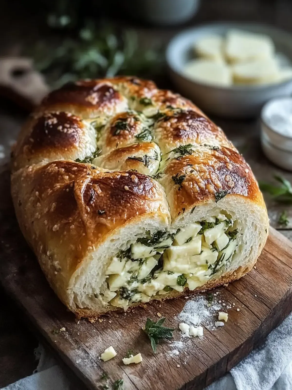 Wirbelbrot mit Knoblauch Kryutern Kyse