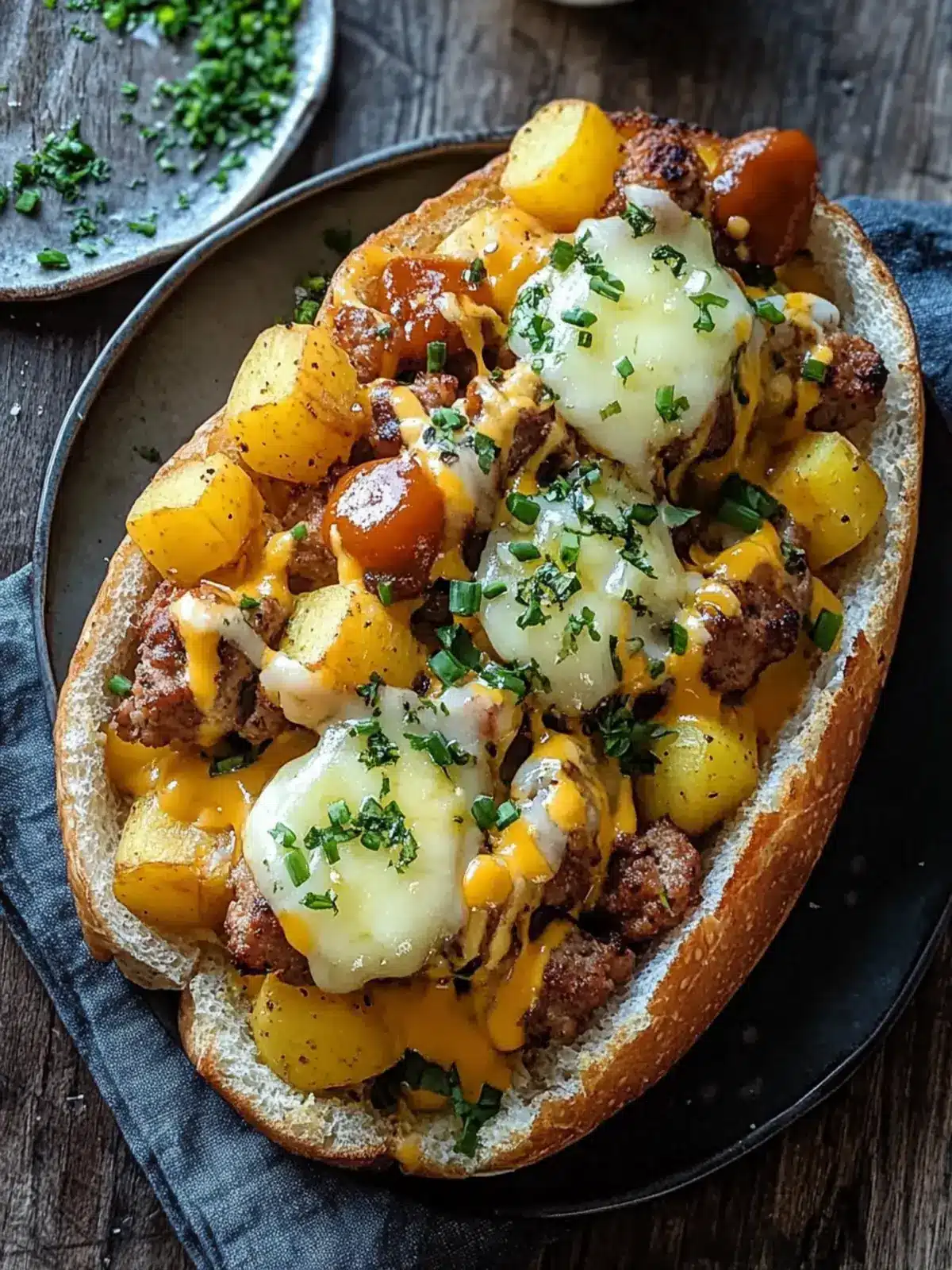 Wurst und Kartoffel Frühstücksschalen