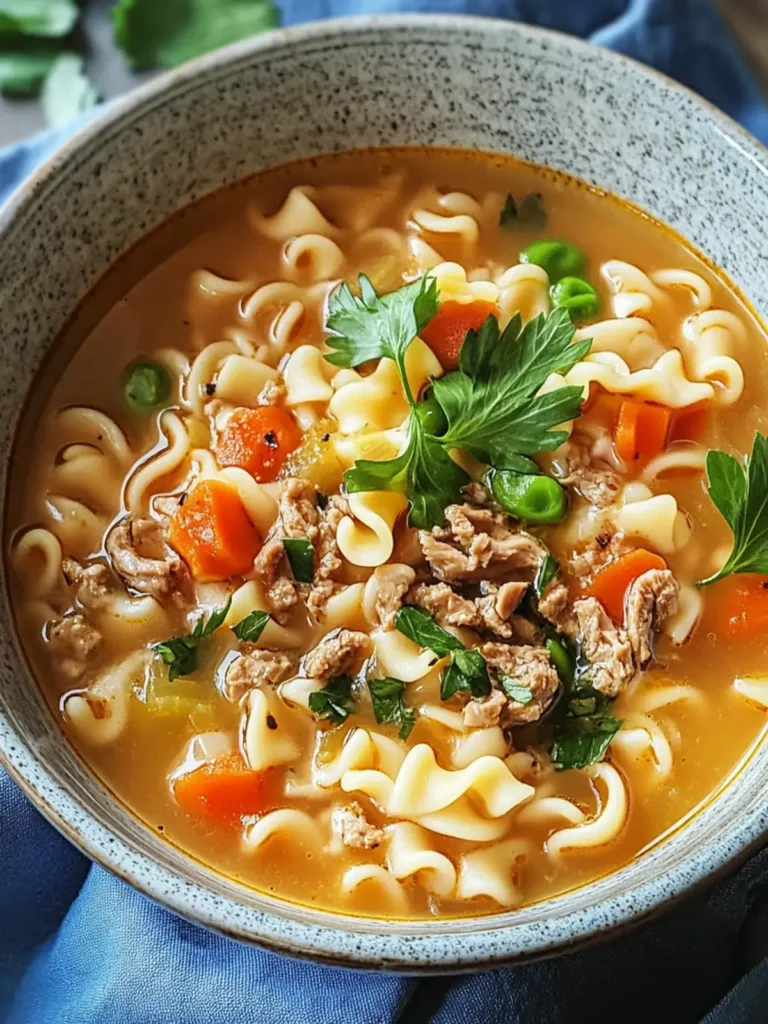 Wärmende Nudel-Hack-Suppe