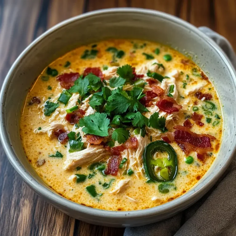 Würzige Jalapeño-Popper-Hühnchensuppe