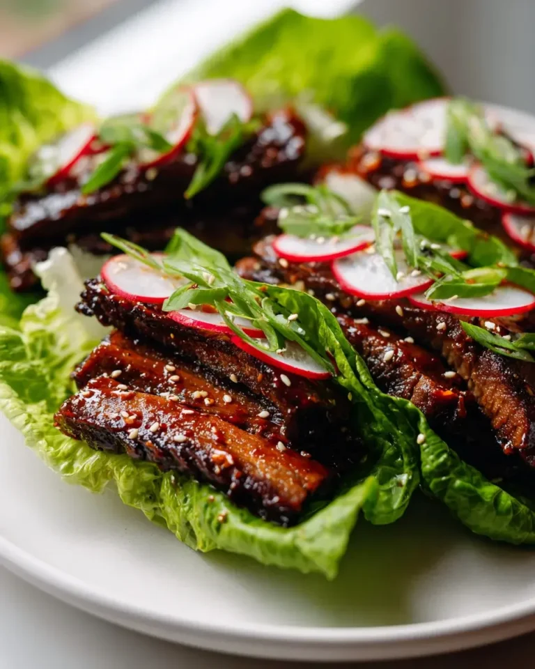 Würzige Rindfleisch Lettuce Wraps