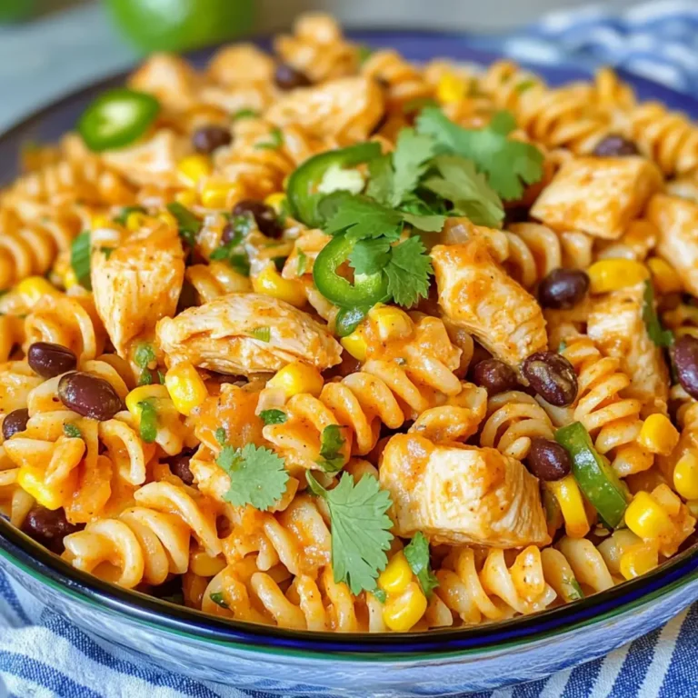Würziger Hähnchen-Enchilada-Pasta-Salat