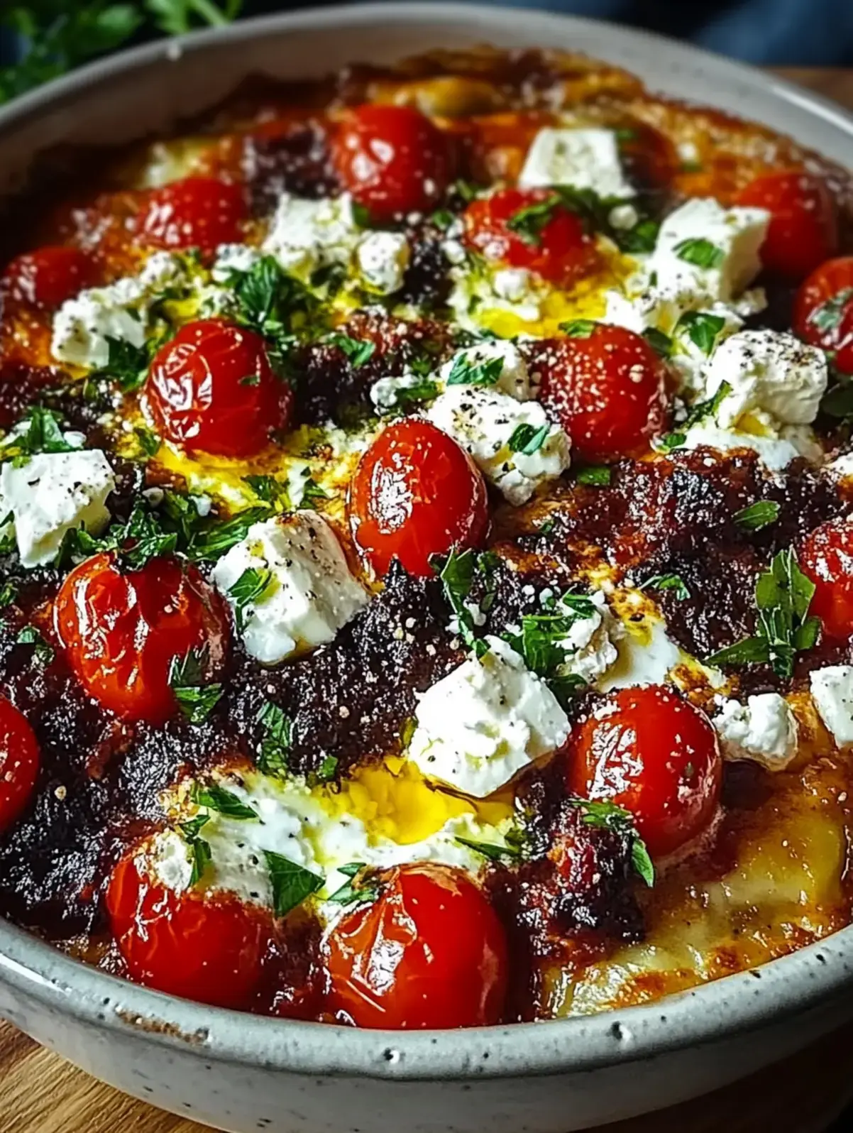 Würziger Türkischer Hackauflauf Feta Joghurt