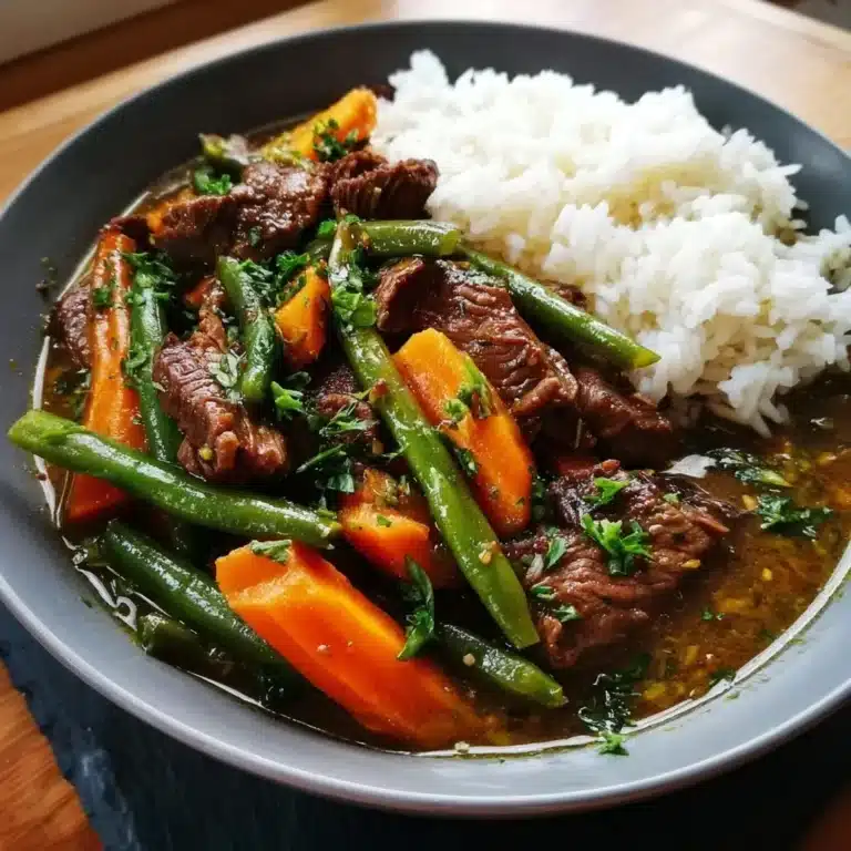 Zarte Rinderstreifen mit jungen Möhren und grünen Bohnen – LNNRW