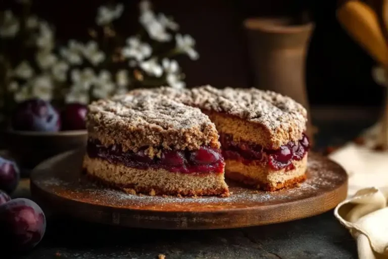Zimtkuchen mit Pflaumenfüllung – saftig & einfach
