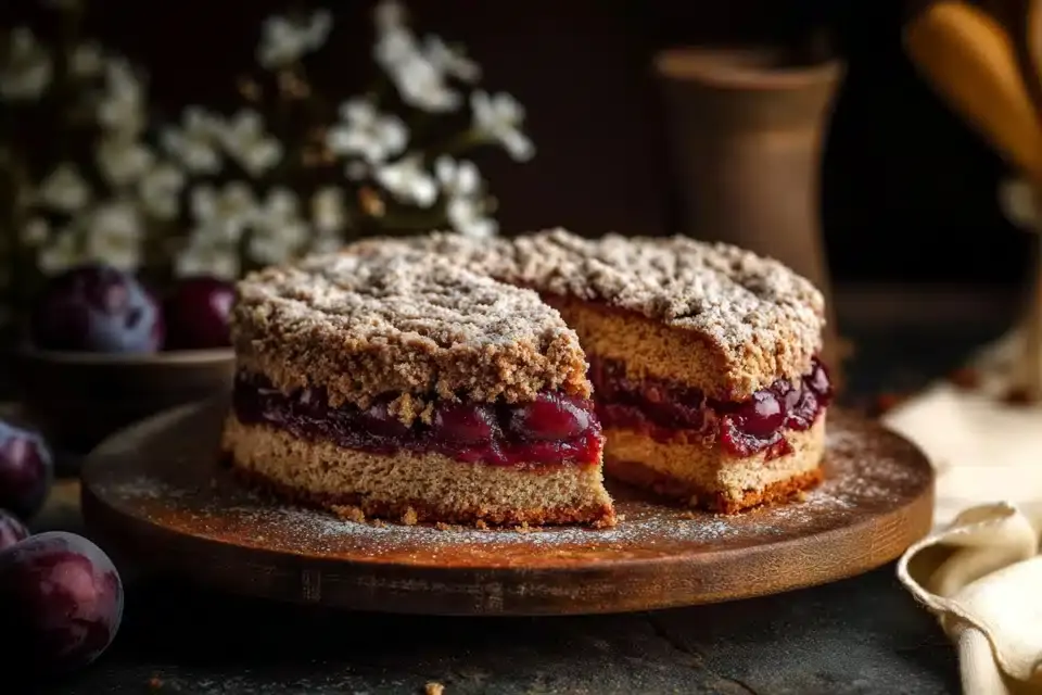 Zimtkuchen mit Pflaumenfüllung – saftig & einfach