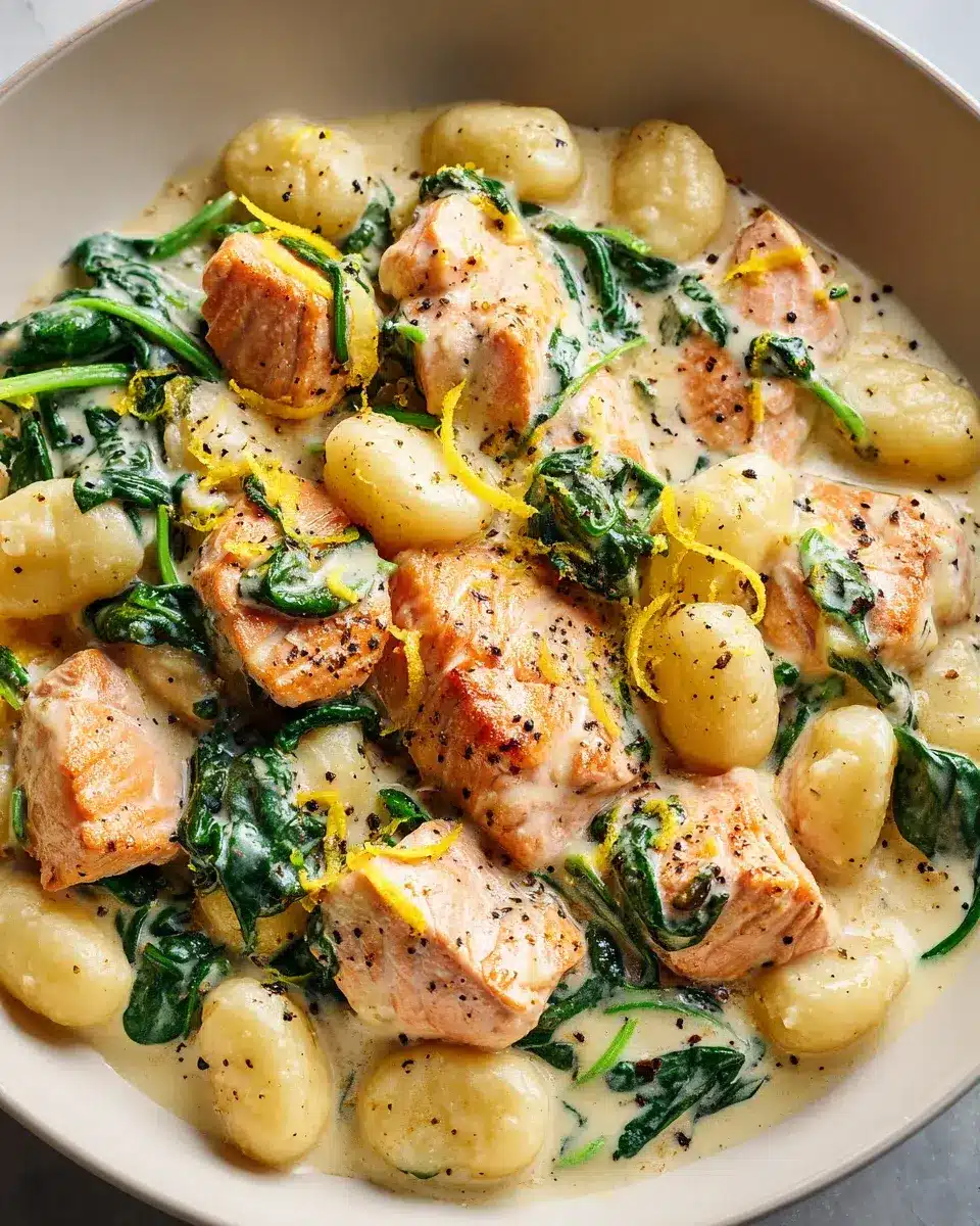 Zitronen Lachs Gnocchi