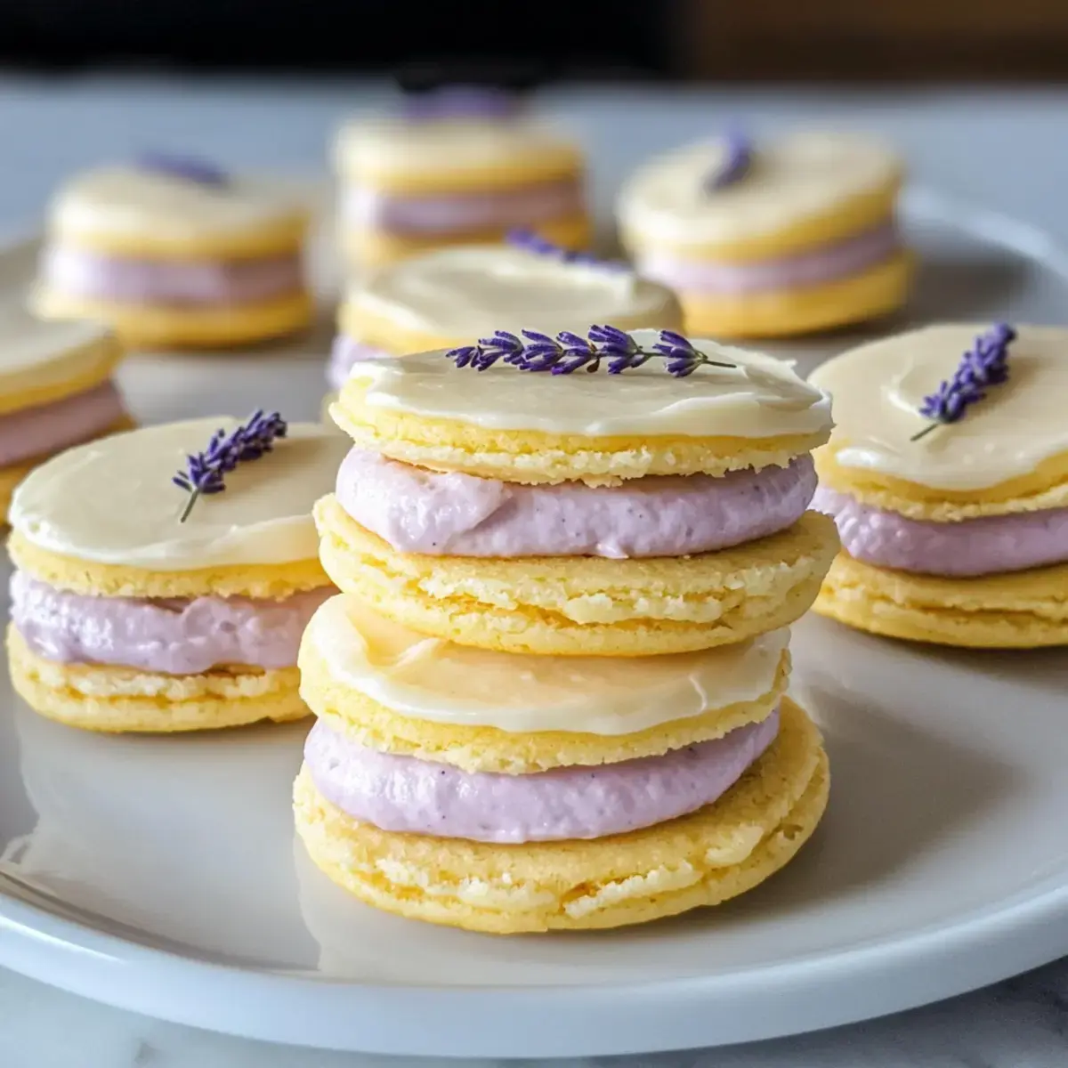 Zitronen-Lavendel-Sandwichkekse