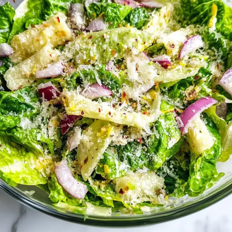Zitronen-Parmesan-Salat aus Kopfsalat – einfach und gesund