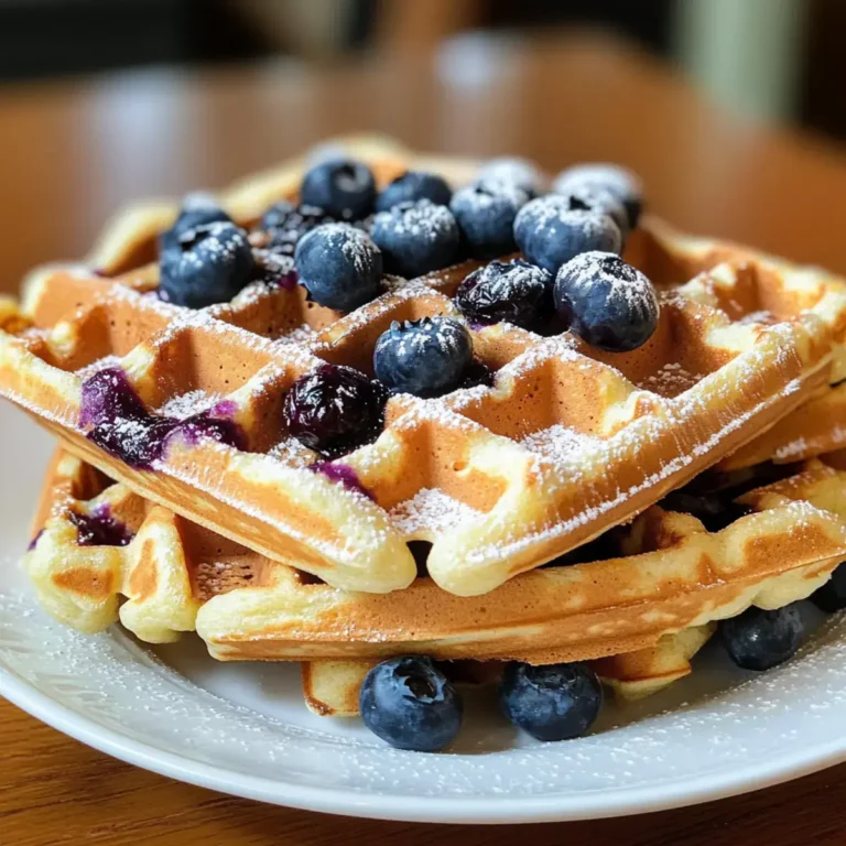 Zitronen Ricotta Heidelbeer Waffeln