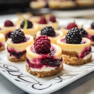 Zitronenbeerenwirbel Mini-Käsekuchen