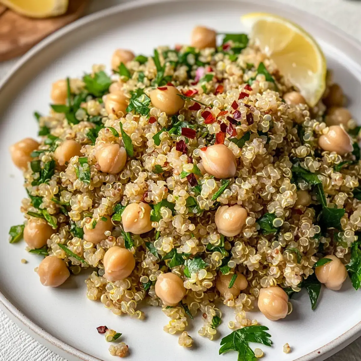 Zitronenkräuter-Quinoa mit Kichererbsen