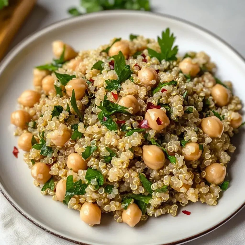 Zitronenkräuter-Quinoa mit Kichererbsen