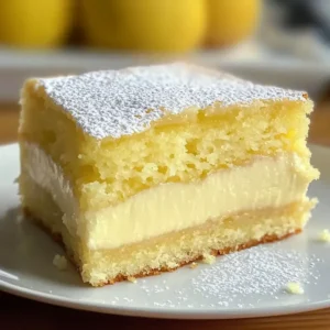 Erfrischender Zitronenpuddingkuchen