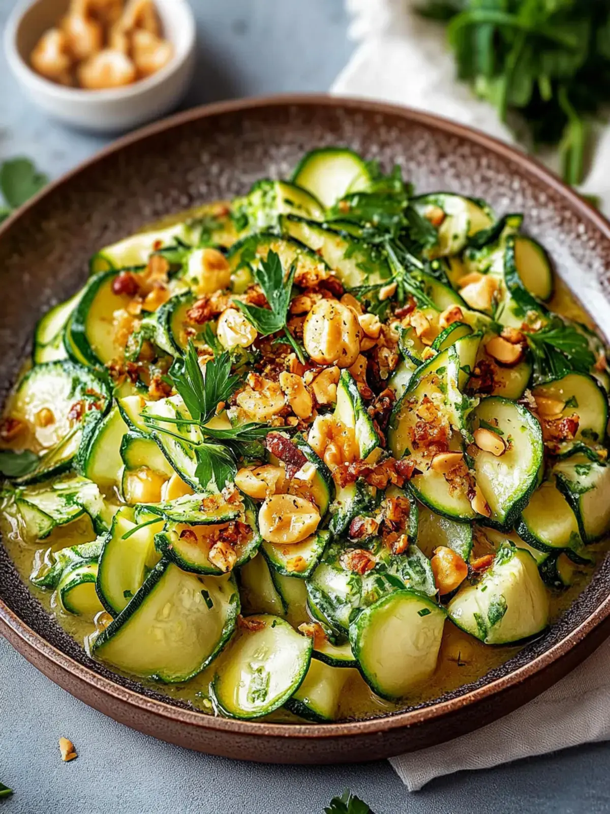 Zucchini Bohnenpfanne Erdnussbutter