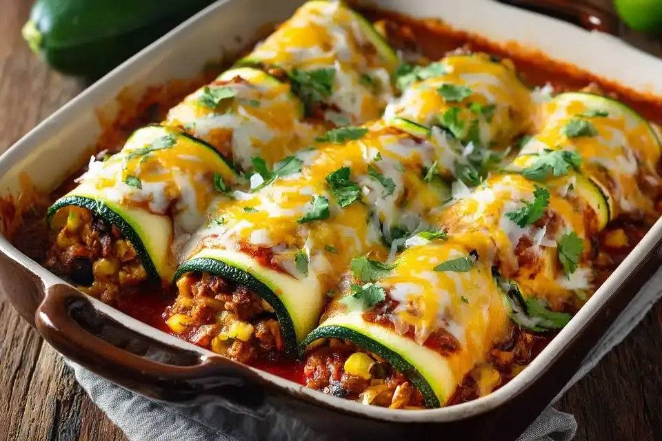 Zucchini Enchilada Roll Ups
