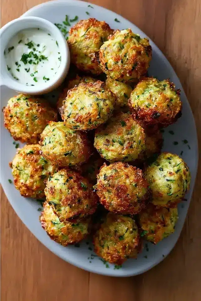 Zucchini Garlic Bites Rezept